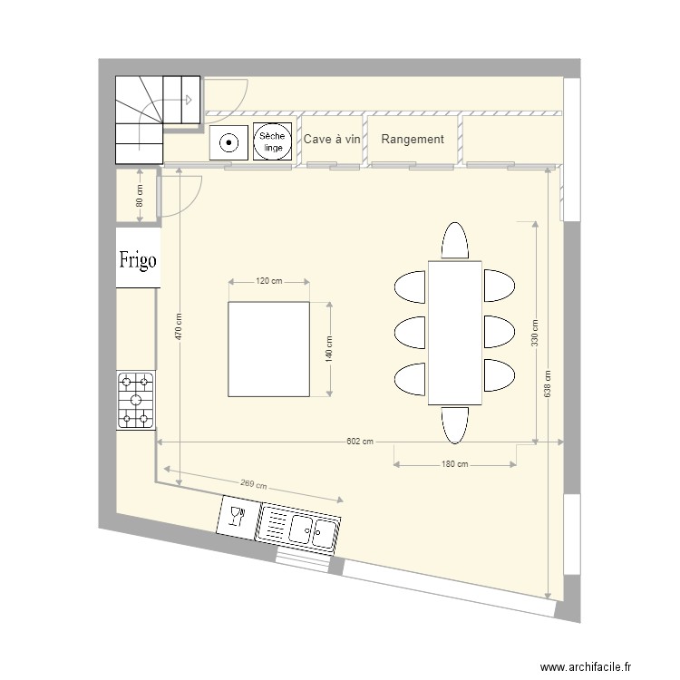 Cuisine . Plan de 0 pièce et 0 m2