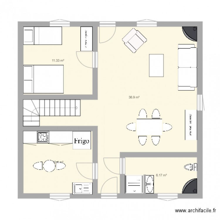 salle de bain avant. Plan de 0 pièce et 0 m2