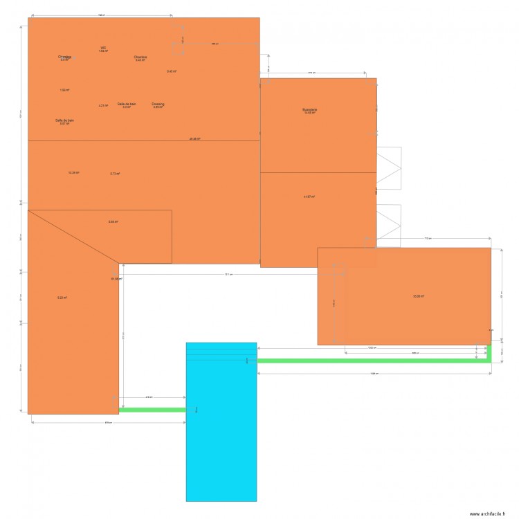 Maison v2 toiture. Plan de 0 pièce et 0 m2