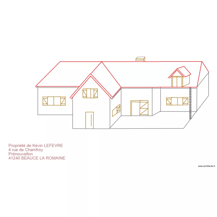 facade c&ocirc;t&eacute; cour apr&egrave;s travaux 2. Plan de 