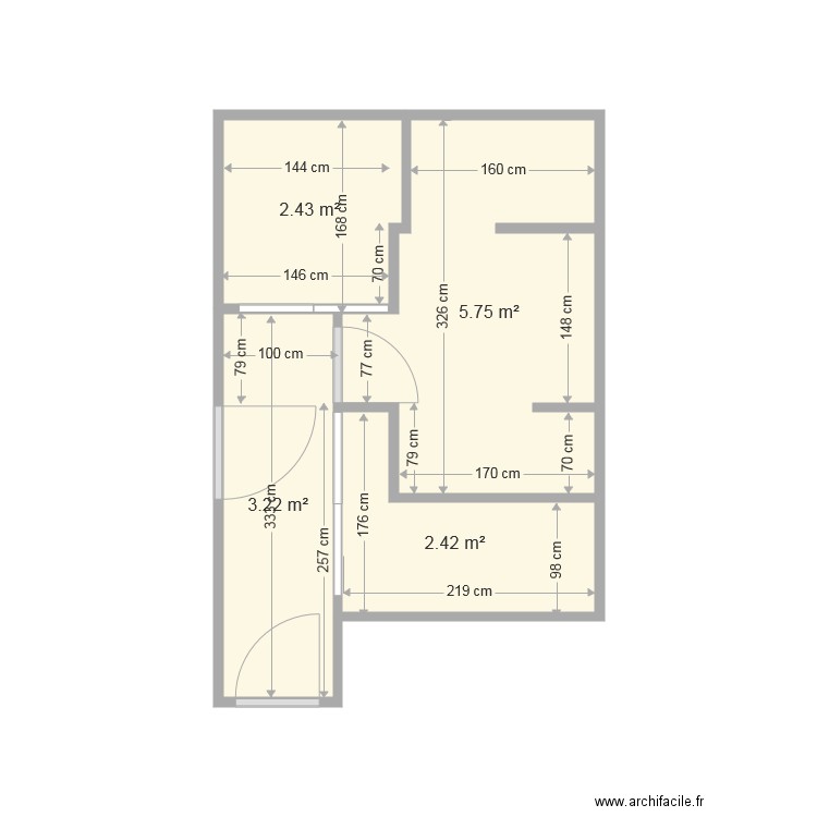 Plan métrés SDB. Plan de 0 pièce et 0 m2