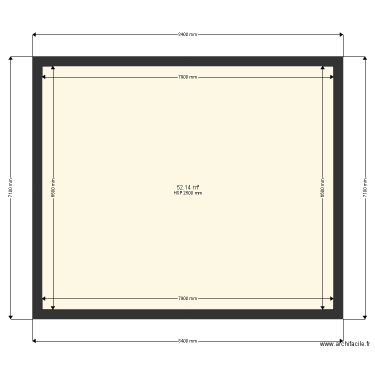 grange camping. Plan de 1 pièce et 52 m2