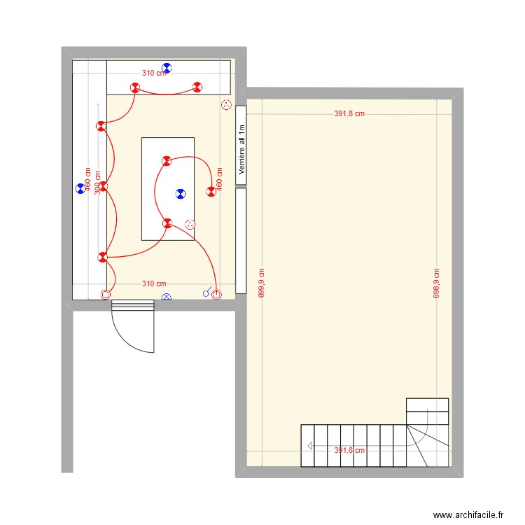 GOMBAUD Nicolas. Plan de 2 pièces et 42 m2