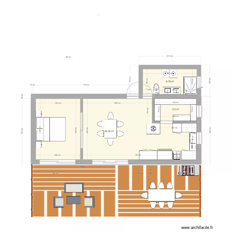 la maison du Bonheur version 2 temps autre version. Plan de 