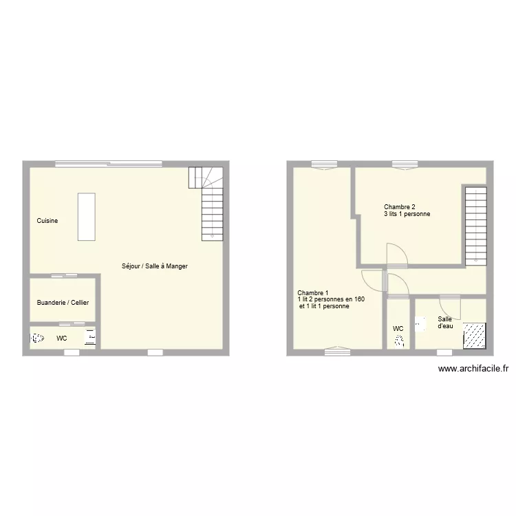 Plan gite 1209. Plan de 