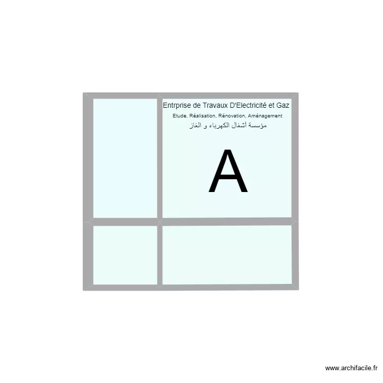 vitrine du bureau. Plan de 