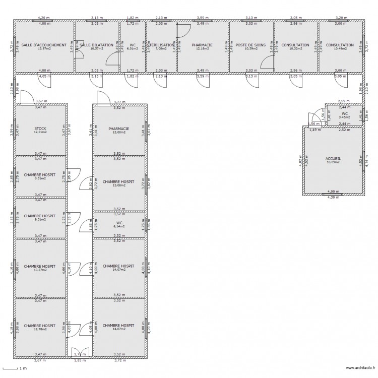 centre de sante de LOUGBA. Plan de 0 pièce et 0 m2