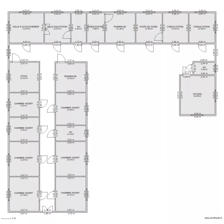 centre de sante de LOUGBA. Plan de centre de sante de LOUGBA. Plan de