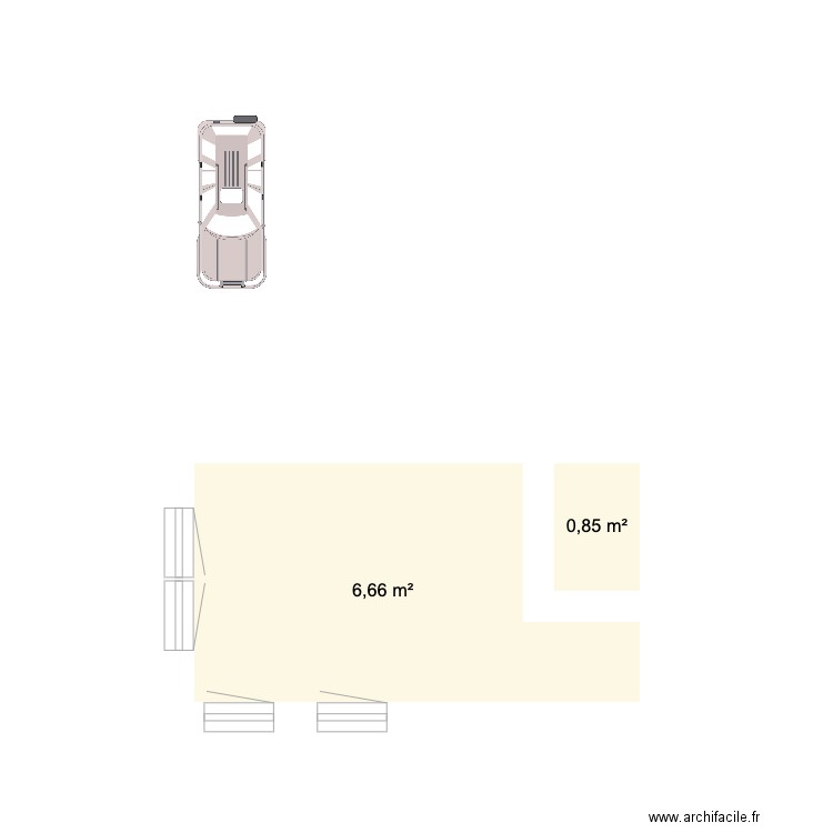 AKSRN. Plan de 2 pièces et 8 m2