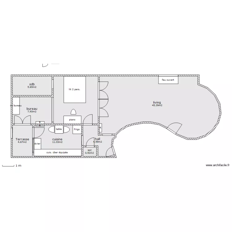 273, Croix Du Feu, transformations. Plan de 