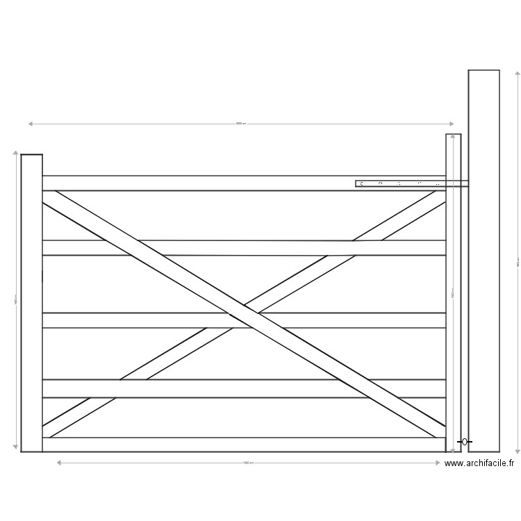 portaille bois. Plan de 0 pièce et 0 m2