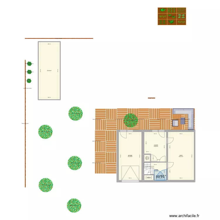 jardin w. Plan de 