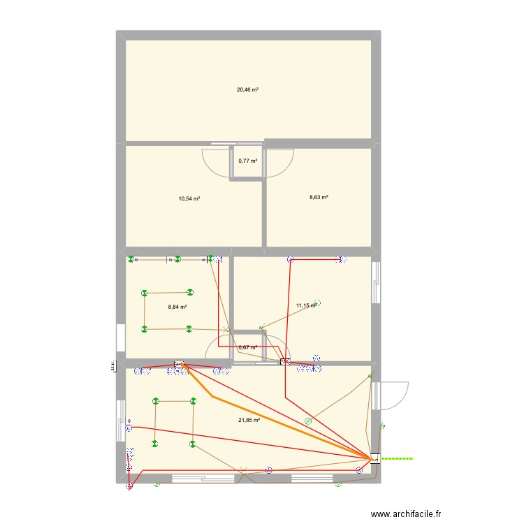 T2 arrière. Plan de 0 pièce et 0 m2