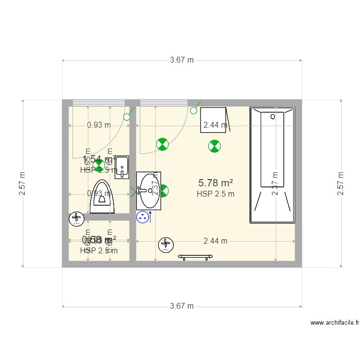 salle de bain enfant 1er 2. Plan de 0 pièce et 0 m2