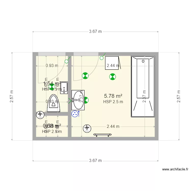 salle de bain enfant 1er 2. Plan de 