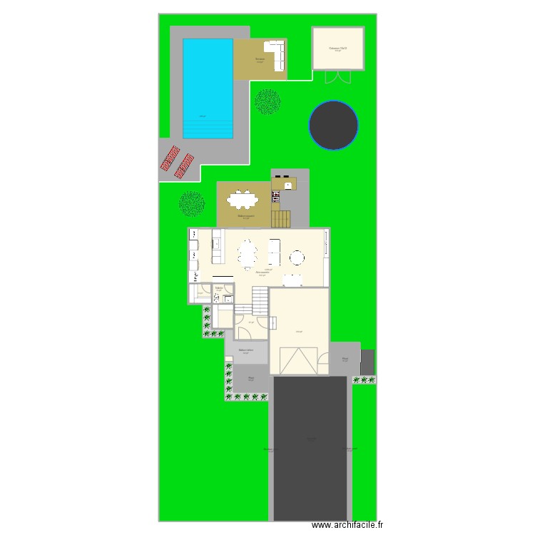828 Madrigal extérieur mars 2021 piscine et cuisine ext. Plan de 0 pièce et 0 m2