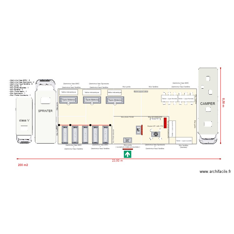 V2 WORLD CUP. Plan de 8 pièces et 90 m2