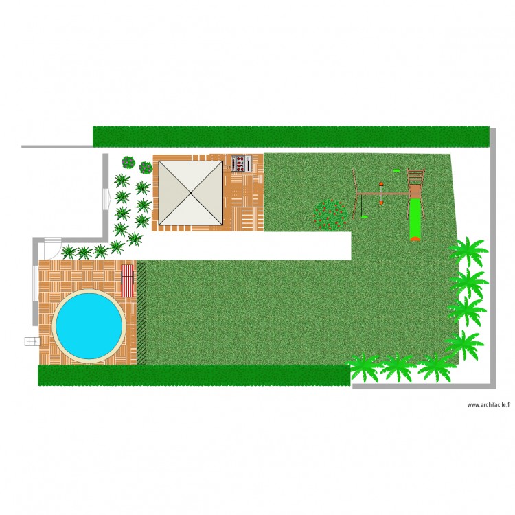 Jardin Maison. Plan de 0 pièce et 0 m2