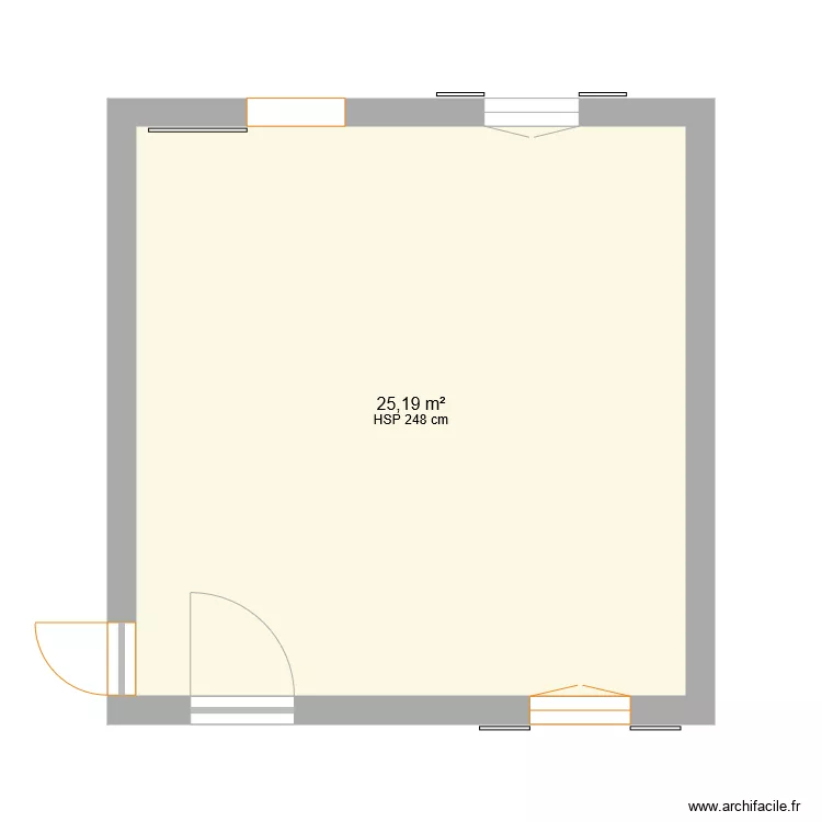 maison derri&egrave;re le mur . Plan de 