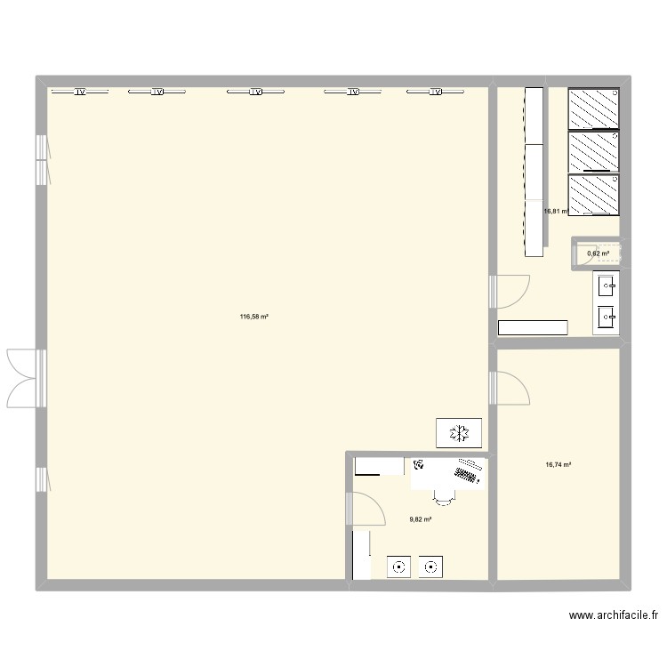 training plan audioled. Plan de 5 pièces et 161 m2