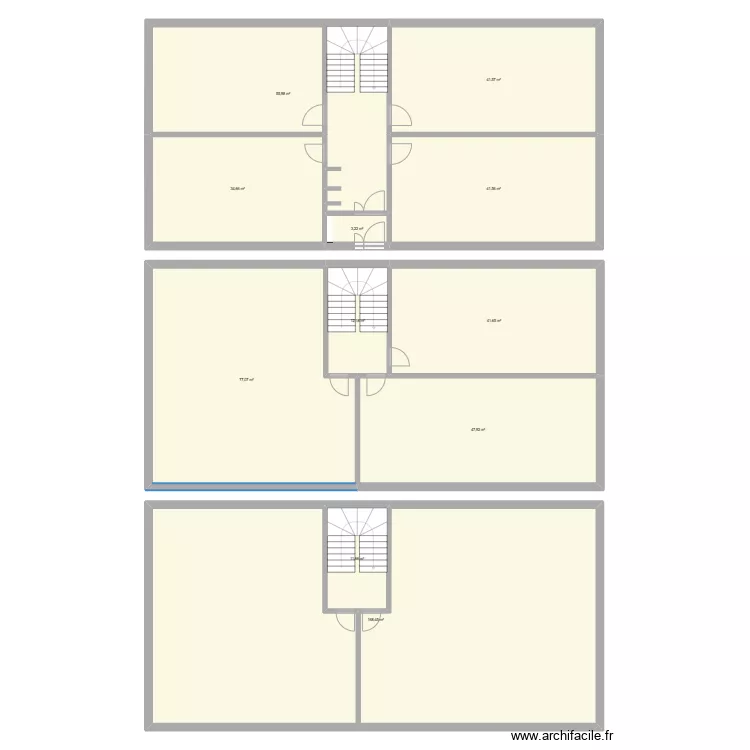 immeuble  7 - 9 lots  20x10. Plan de 