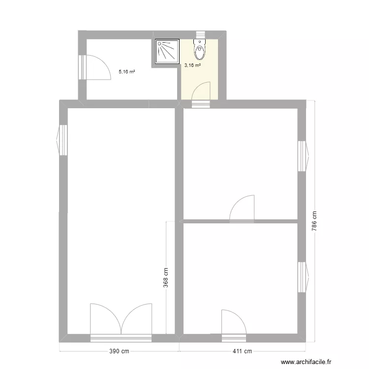 1er ETAGE ACTUEL - CH de CLAMPANIER. Plan de 