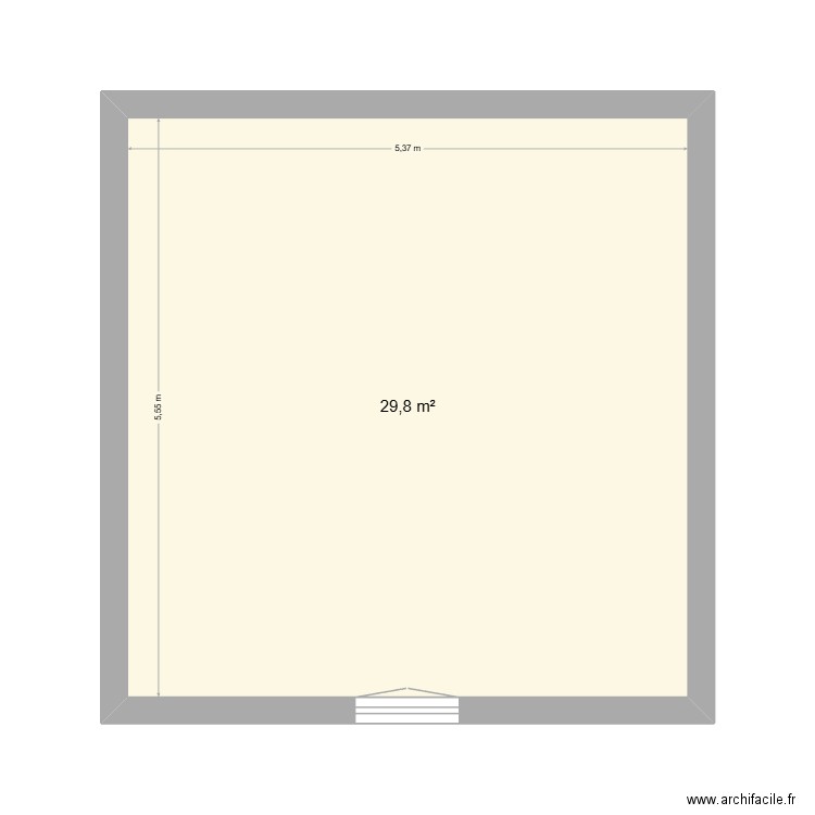 2 ème étage. Plan de 1 pièce et 30 m2