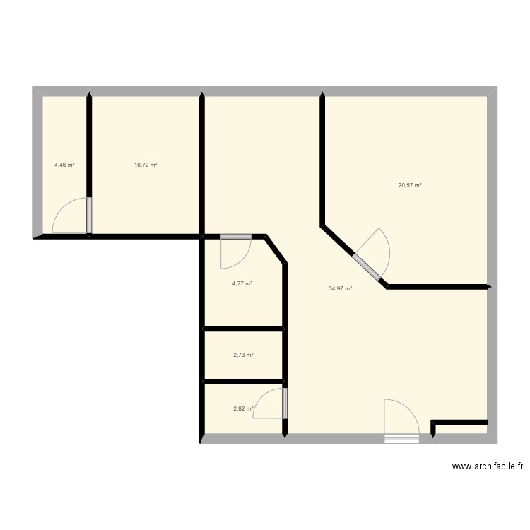 plan calys. Plan de 7 pièces et 81 m2