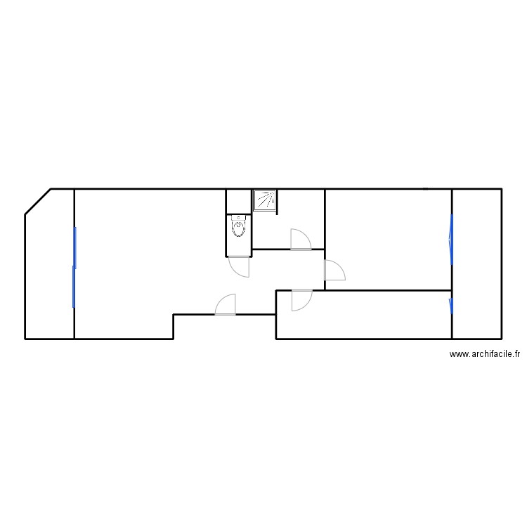 bruno 1. Plan de 6 pièces et 87 m2