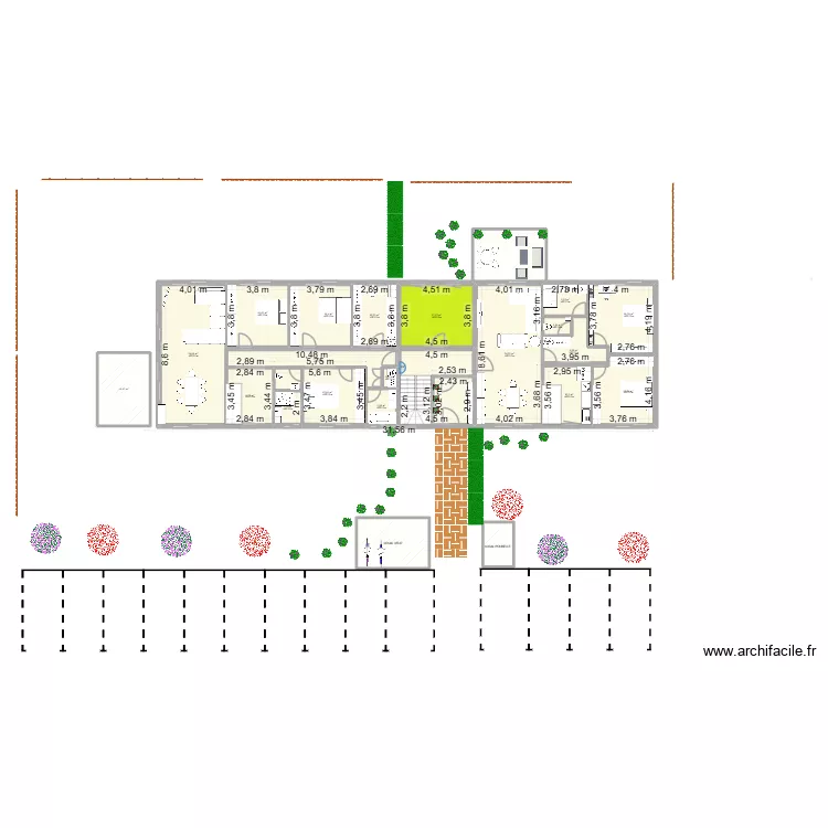 APPARTg1. Plan de 46 pièces et 569 m²
