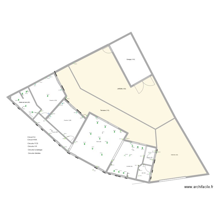 2301-Barbatre_Ormeaux-Circuits_Elec. Plan de 18 pièces et 287 m2