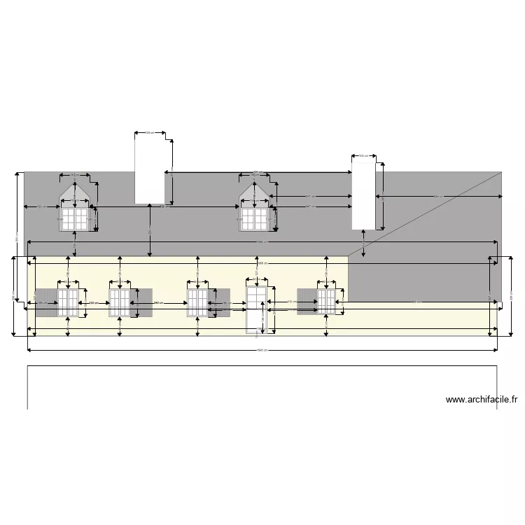 FACADE AVANT AVANT POSE FENETRE DE TOIT. Plan de 
