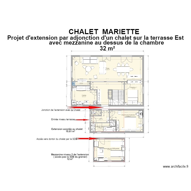 extension v6 1 modifié corrigé. Plan de 0 pièce et 0 m2