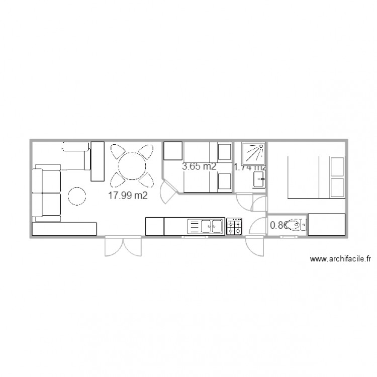 mobil home C. Plan de 0 pièce et 0 m2