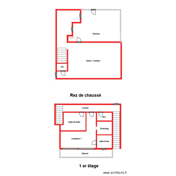 villa sud lot 1. Plan de 0 pièce et 0 m2