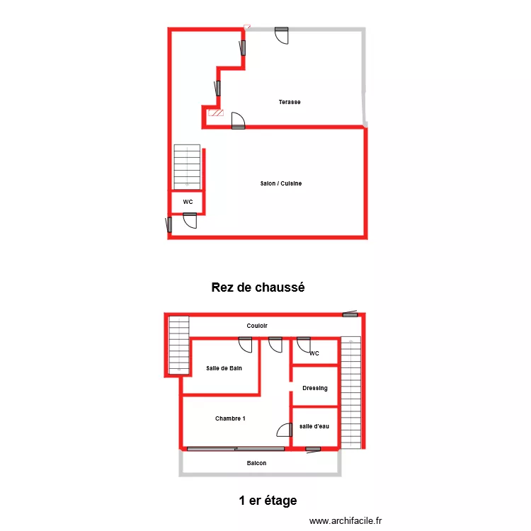 villa sud lot 1. Plan de 