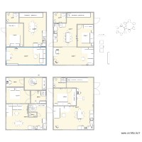 plan définitif 1 et 2 étage avec meubles