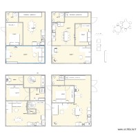 plan définitif 1 et 2 étage avec meubles