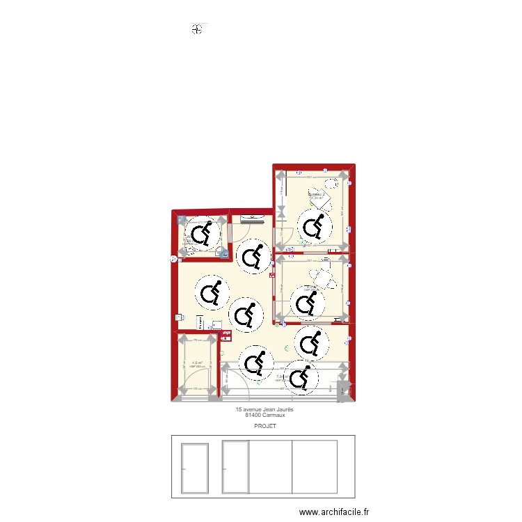 plan magasin erp empruntis82. Plan de 6 pièces et 61 m2