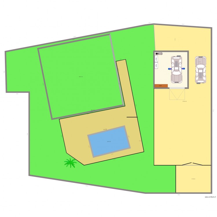 maison carre st simeon implantation. Plan de 0 pièce et 0 m2