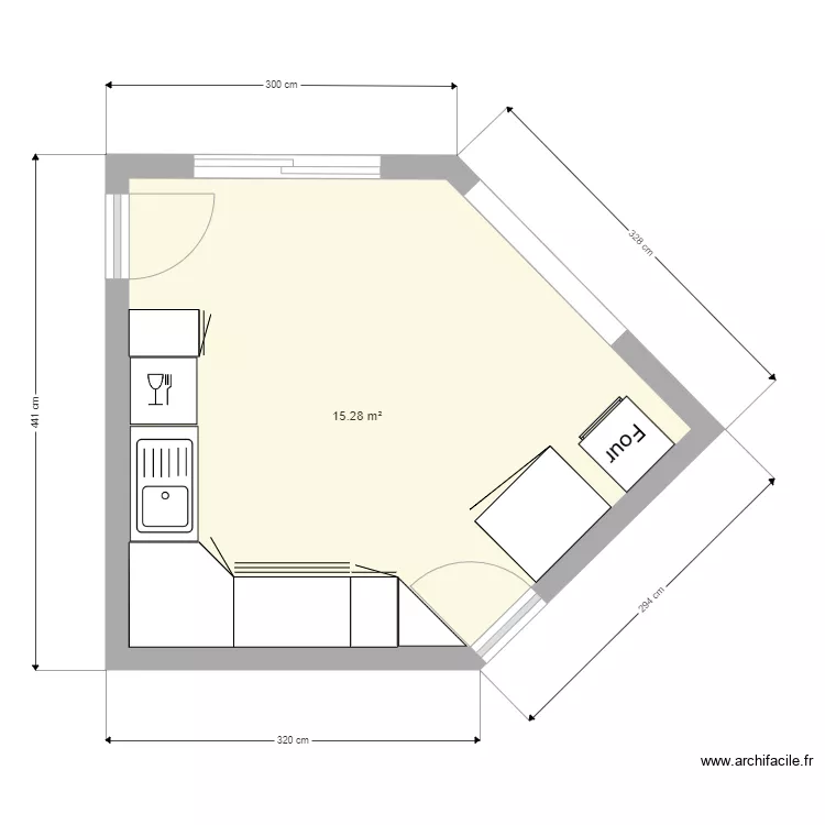 Plan cuisine. Plan de 