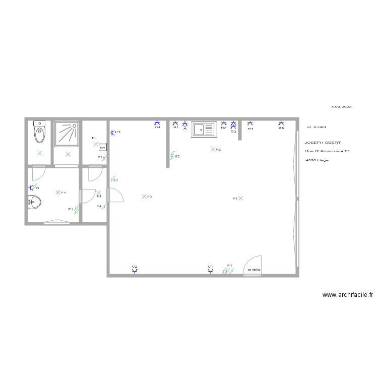 amercoeur 003. Plan de 0 pièce et 0 m2