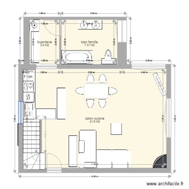 appartement rez montricher location. Plan de 0 pièce et 0 m2