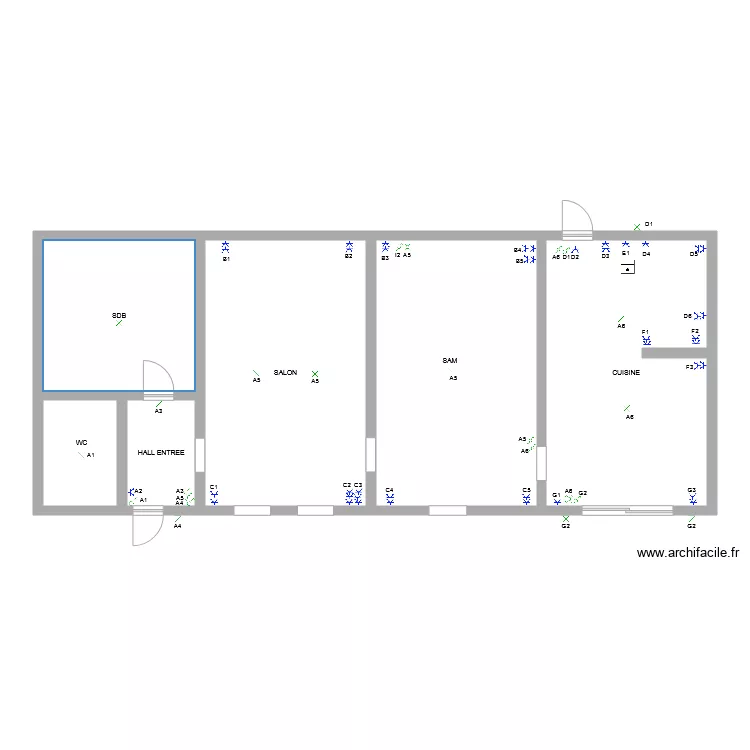 HONELLE REZ. Plan de 