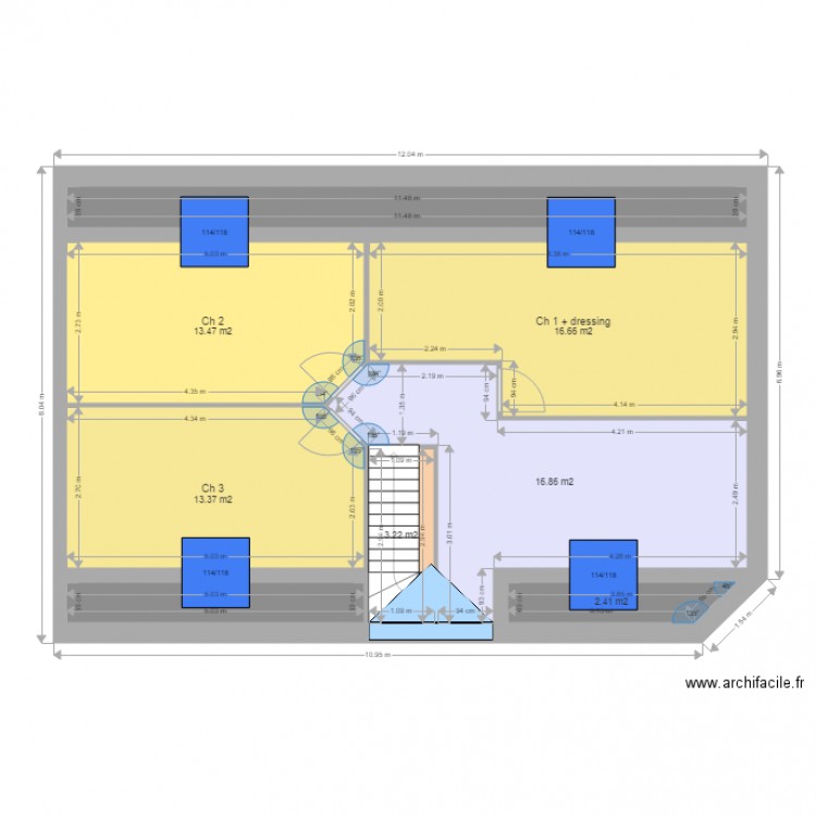 MOUDART Etage. Plan de 0 pièce et 0 m2