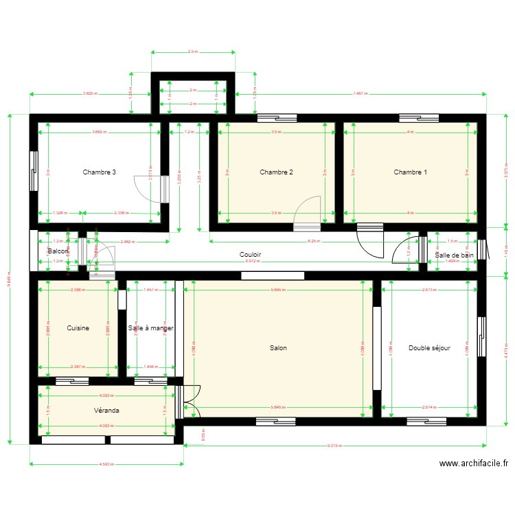 plan appart. Plan de 0 pièce et 0 m2