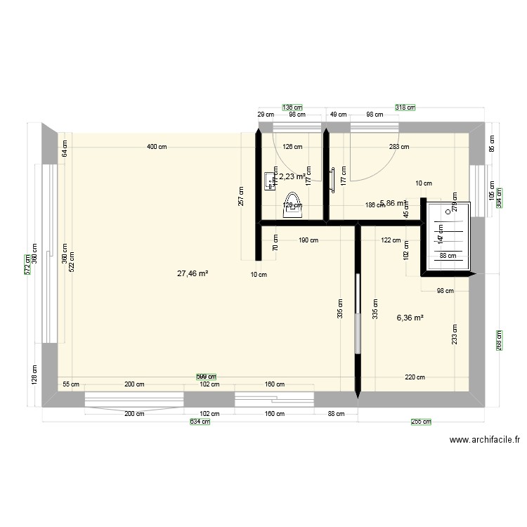 donville 3. Plan de 4 pièces et 42 m2