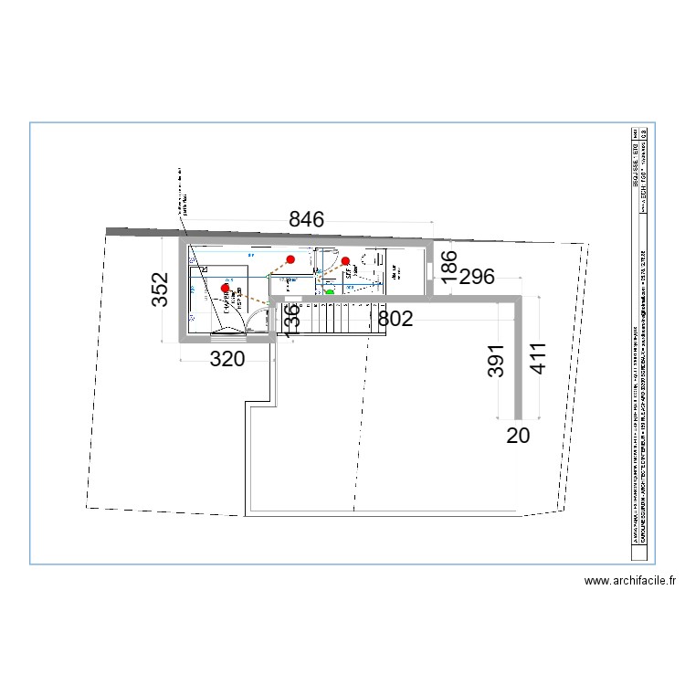 PLAN ELEC AJANA R+1. Plan de 1 pièce et 18 m2