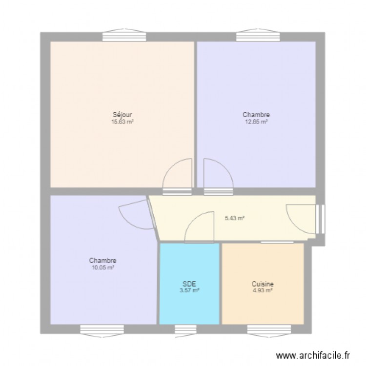 Croquis non contractuel. Plan de 0 pièce et 0 m2