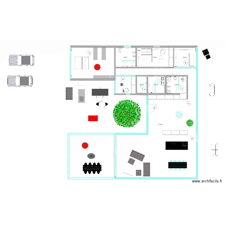 cassis. Plan de 8 pièces et 241 m2